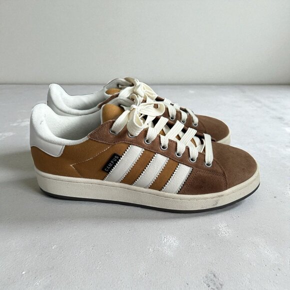 ADIDAS Men's Campus Two Tone Tan Brown Suede Sneakers Size 12 - Picture 1 of 6